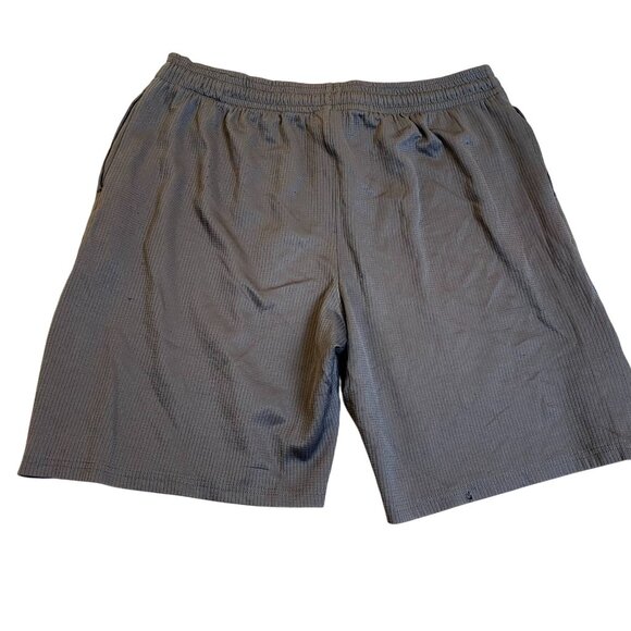 Nordictrack Mens Athletic Shorts Large Gray & Blue With Elastic Waistband - Picture 2 of 11